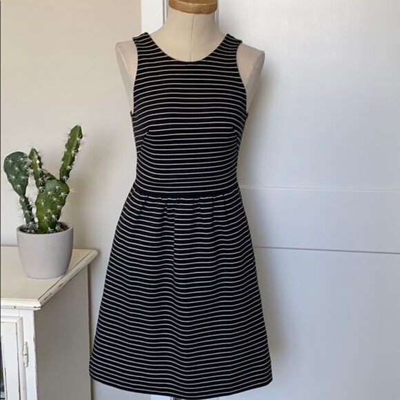 Madewell Pierside Fit & Flare Jersey Stripe Dress - Picture 2 of 12